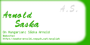 arnold saska business card